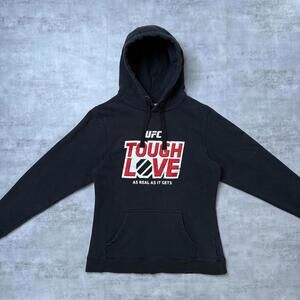 Y2K UFC Tough Love 00s Black Hoodie Jacket